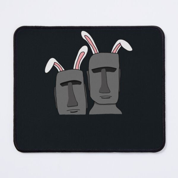 Item preview, Easter Island statues with Easter bunny ears   designed and sold by PressShana.