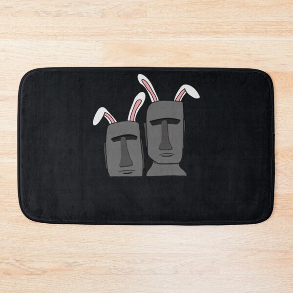 Item preview, Easter Island statues with Easter bunny ears   designed and sold by PressShana.