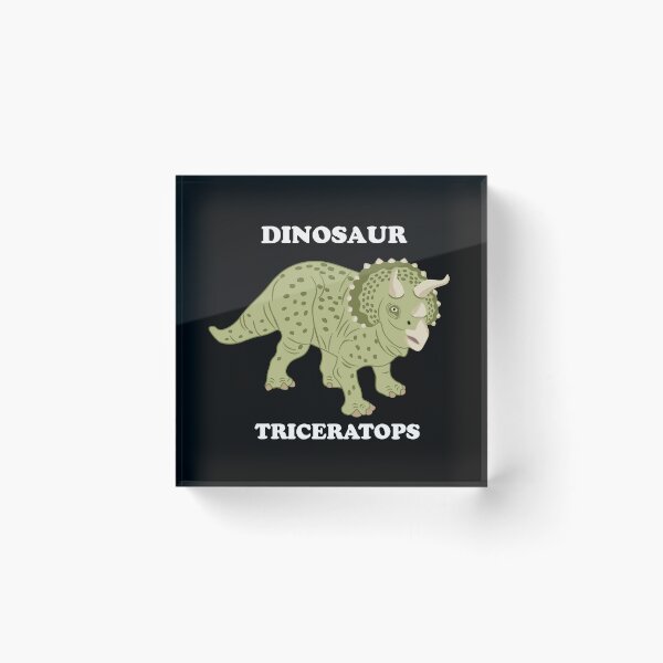 Item preview, Green Dinosaur Triceratops, Stone Age Animals designed and sold by CreaVisArt.