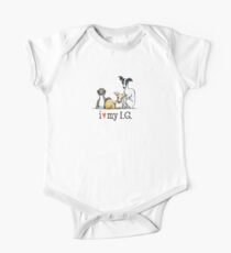 Italian Greyhound Lover {Dark Type} One Piece - Short Sleeve