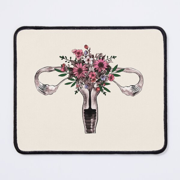 Item preview, Floral Uterus with flowers, Feminist, femminism, uteruses, girl, women, watercolor style designed and sold by Collagedream.