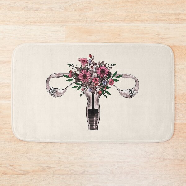 Item preview, Floral Uterus with flowers, Feminist, femminism, uteruses, girl, women, watercolor style designed and sold by Collagedream.