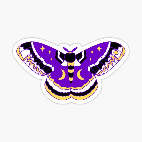 Aperçu de l'œuvre Drapeau de fierté subtile non binaire, Enby Moth esthétique discret, LGBTQ créée et vendue par SweetestPrints.