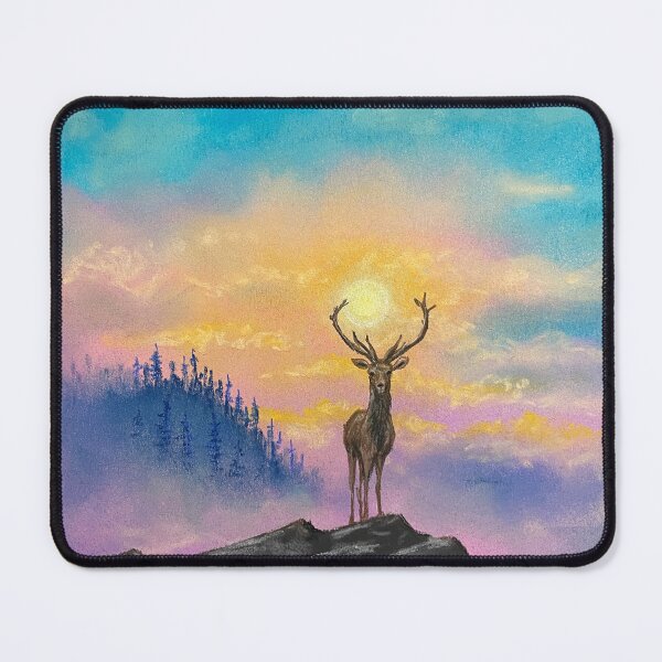 Item preview, Stag in the Mist at Sunset designed and sold by TheArtery2010.