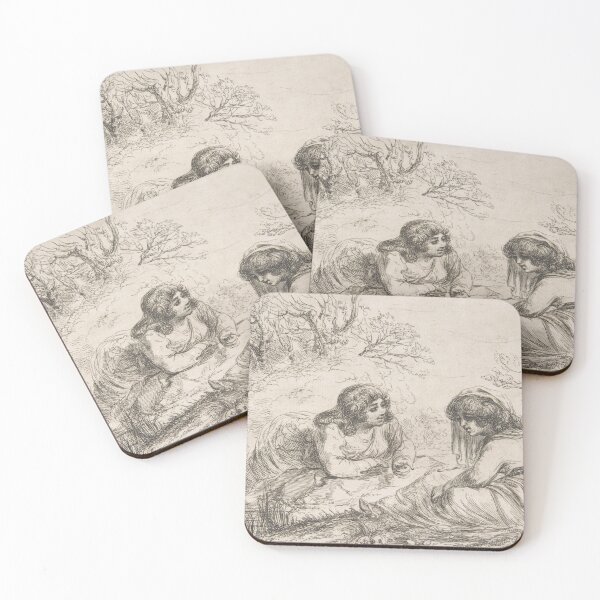 Item preview, Two Women and a Dog in a Landscape designed and sold by LP.