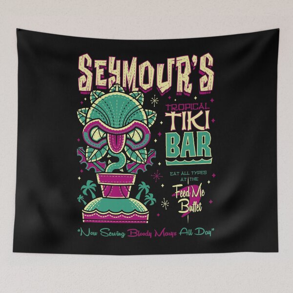Item preview, Seymours Creepy Cute Tropical Tiki Bar - Hawaii Vacation Surf Monster designed and sold by Nemons.