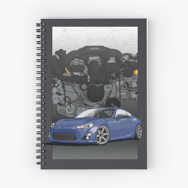 Item preview, Blue GT-86 Illustration with 4u gse engine backdrop designed and sold by ArtyMotive.