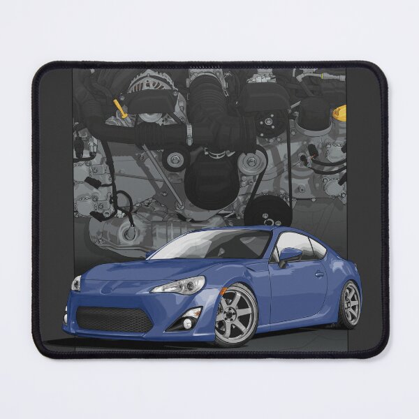 Item preview, Blue GT-86 Illustration with 4u gse engine backdrop designed and sold by ArtyMotive.