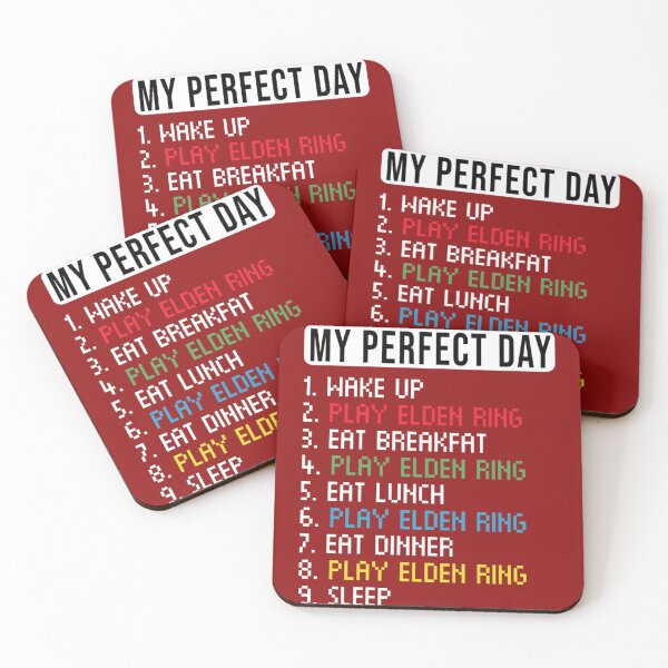 Item preview, My Perfect Day Play Elden Ring Text or Quote Designs For Cool Gamers   designed and sold by ChristisimArt.