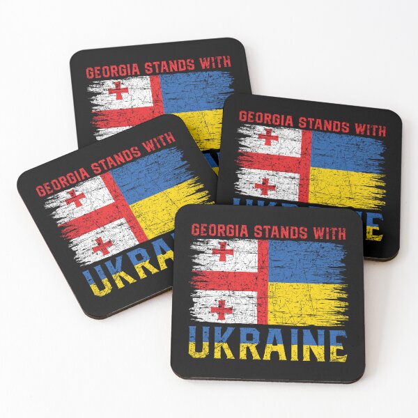 Item preview, Georgia Stands With Ukraine Georgian Ukrainian Flag Vintage designed and sold by RosannaArt.