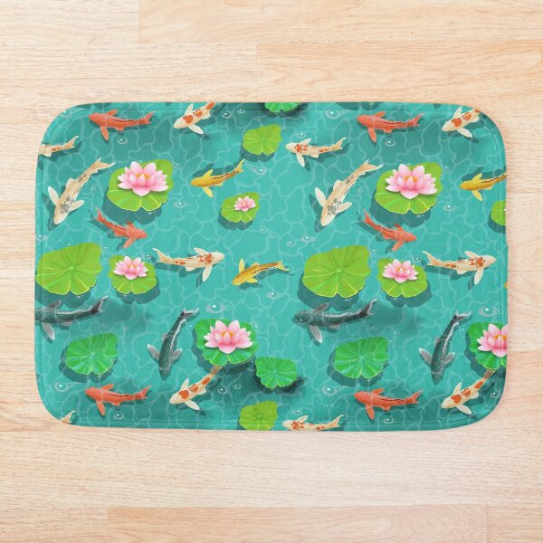 Item preview, Beautiful seamless pattern with china fish in blue water designed and sold by Dobermashka.