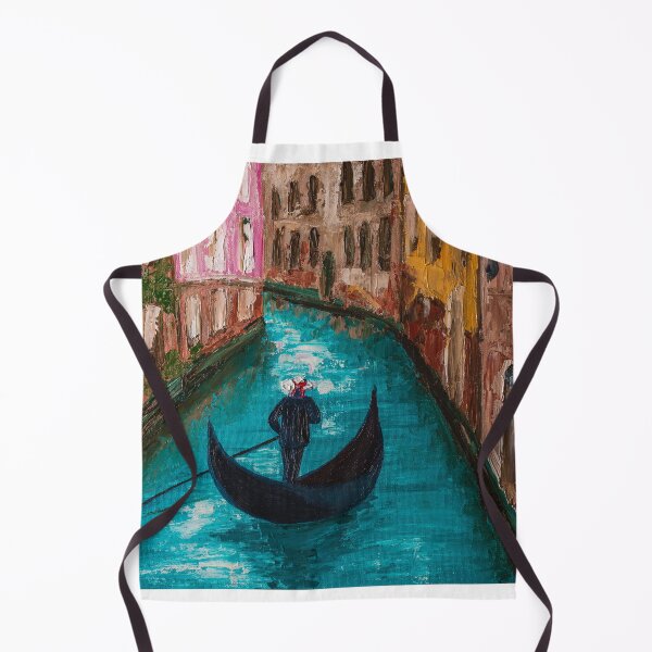 Item preview, Gondolier floats down the street in Venice designed and sold by ArinasFineArt.