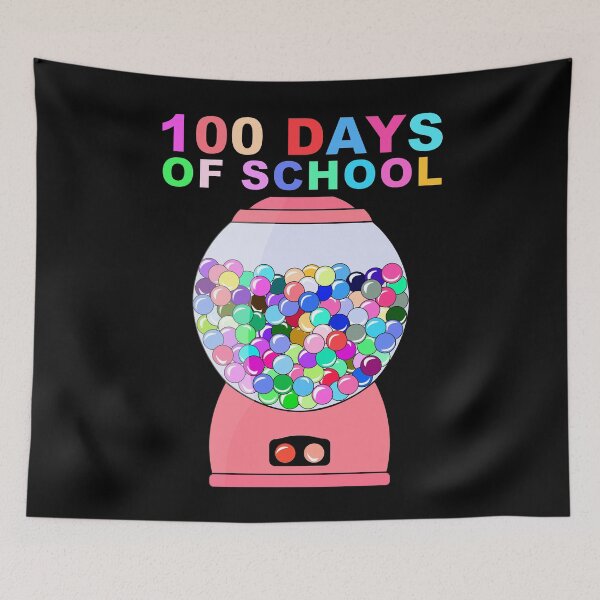 Item preview, funny 100 days of school gumball machine for kids teachers gift designed and sold by skulltshirt.