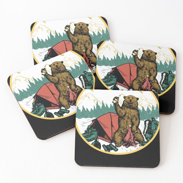 Item preview, I Hate People I Eat People Camping Shirt Hiking Bear shirt Essential T-Shirt designed and sold by GuillermoBrito.