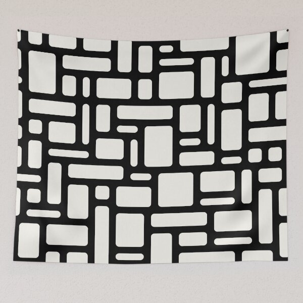 Item preview, Squares & Rectangles - Black & White designed and sold by PeachyLitchi.