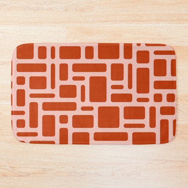 Item preview, Squares & Rectangles - Peach & Rust designed and sold by PeachyLitchi.