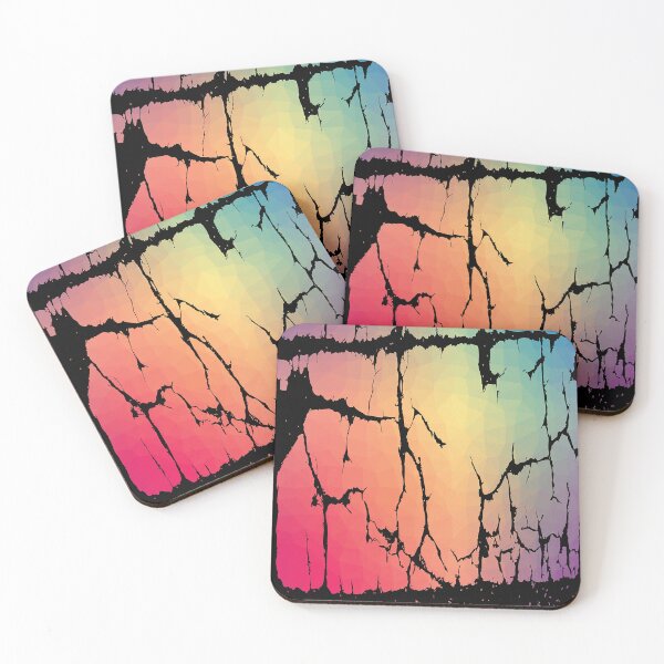 Item preview, cracked rainbow glass designed and sold by rclsivcreative.