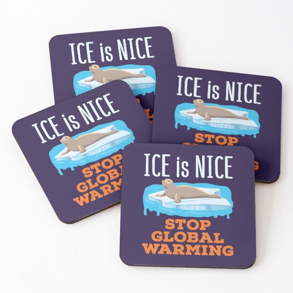 Item preview, Ice Is Nice Stop Global Warming Seal Iceberg designed and sold by jaygo.
