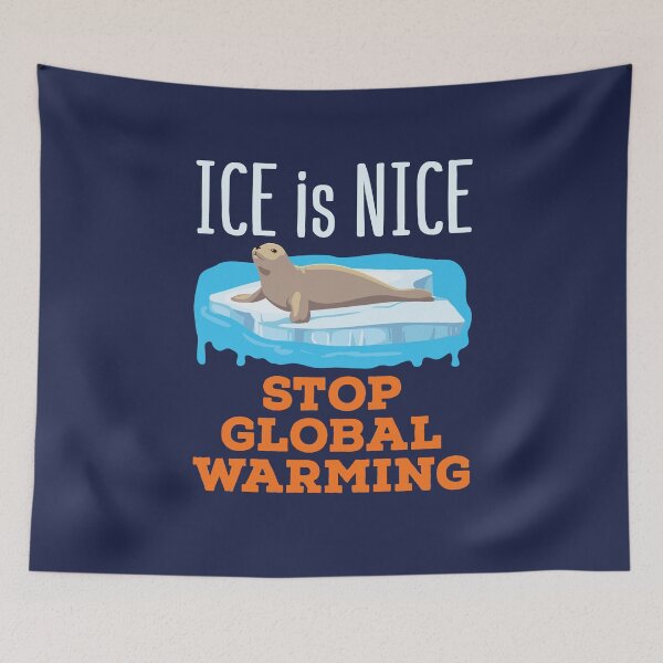 Item preview, Ice Is Nice Stop Global Warming Seal Iceberg designed and sold by jaygo.