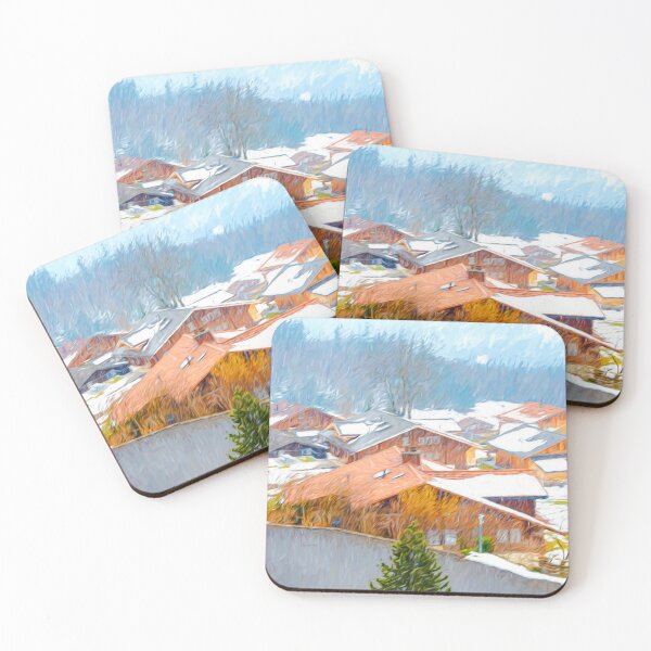 Item preview, Painting of a Swiss Town designed and sold by Pravine Chester.