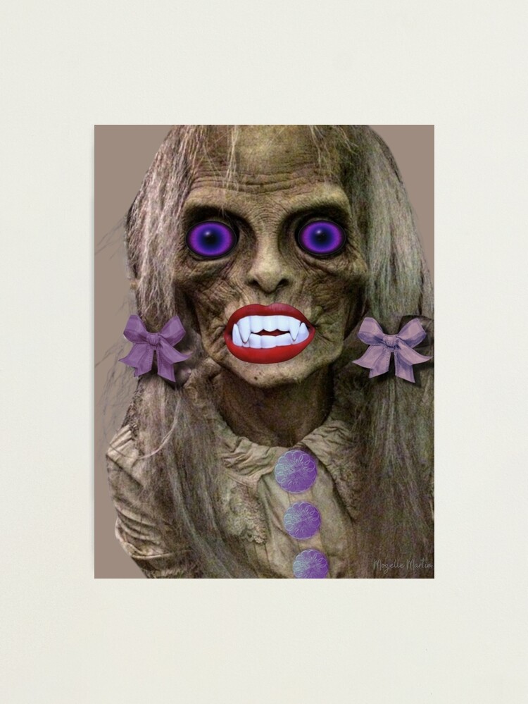 Alternate view of Purple Ulga Creepy Lady Photographic Print