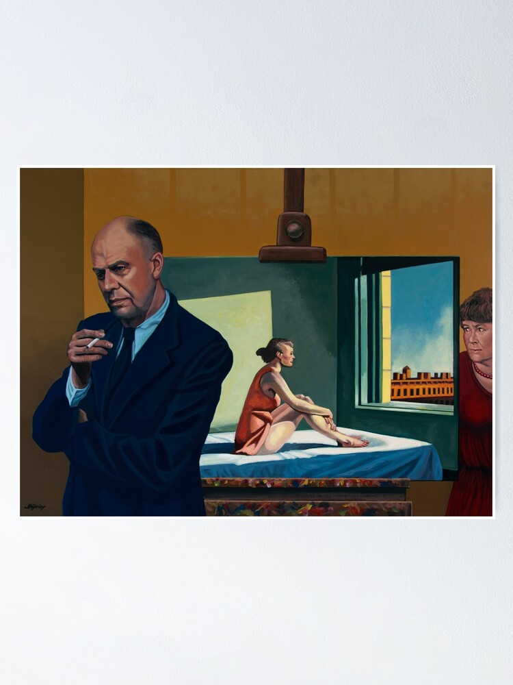 Edward Hopper with Morning Sun Painting | Poster