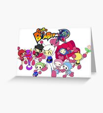 Super Bomberman R - Bomberman and Friend! (Logo) Greeting Card