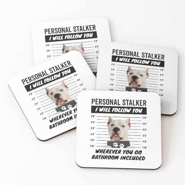 Item preview, Personal Stalker Dog – Dogo Argentino designed and sold by More Cute Dogs.