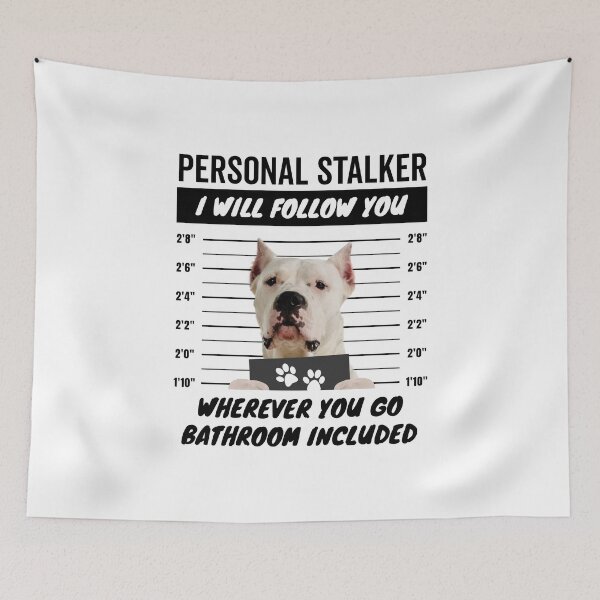 Item preview, Personal Stalker Dog – Dogo Argentino designed and sold by More Cute Dogs.
