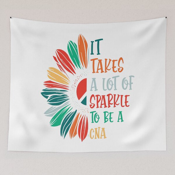 Item preview, It takes a lot of sparkle to be a CNA colorful sunflower designed and sold by StacyNice22.