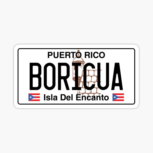 PR Plate - Boricua Sticker