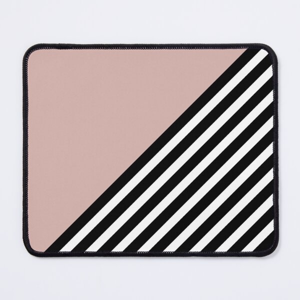 Item preview, Geometric Art Color Block and Stripes in Pink, Black and White designed and sold by meggydesigns.
