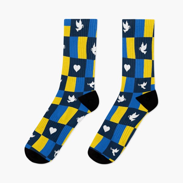 Item preview, Peace doves and hearts on Ukrainian colors designed and sold by colorofmagic.