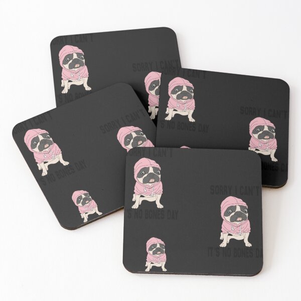 Item preview, No Bones Day Pug Funny Dog Mom and Dog Dad Sorry I Can’t It’s A No Bones Day Sticker designed and sold by SerdAltiok.