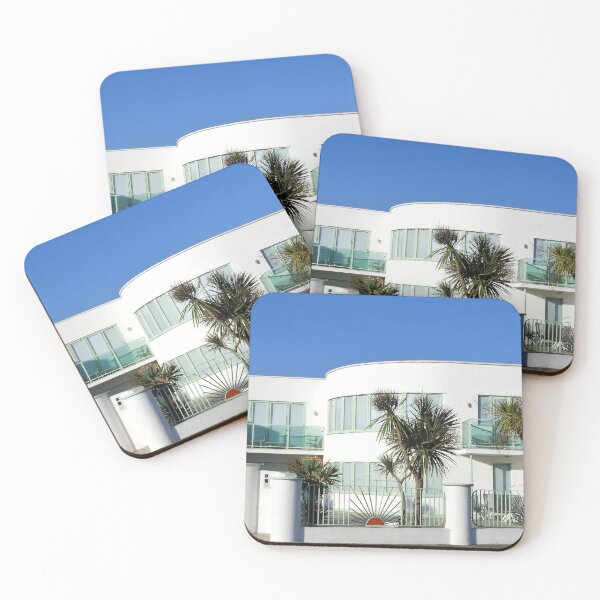 Item preview, Art Deco building with sunray gates designed and sold by TwistedClassics.