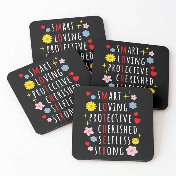 Item preview, Mother: Cute list of adjectives making an acronym designed and sold by Happy Puppy Print On Demand.