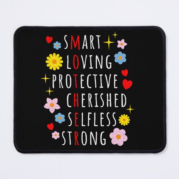 Item preview, Mother: Cute list of adjectives making an acronym designed and sold by Happy Puppy Print On Demand.