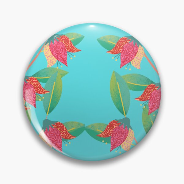Item preview, spring red flowers blossoming through green leaves  designed and sold by Myriam-BR.
