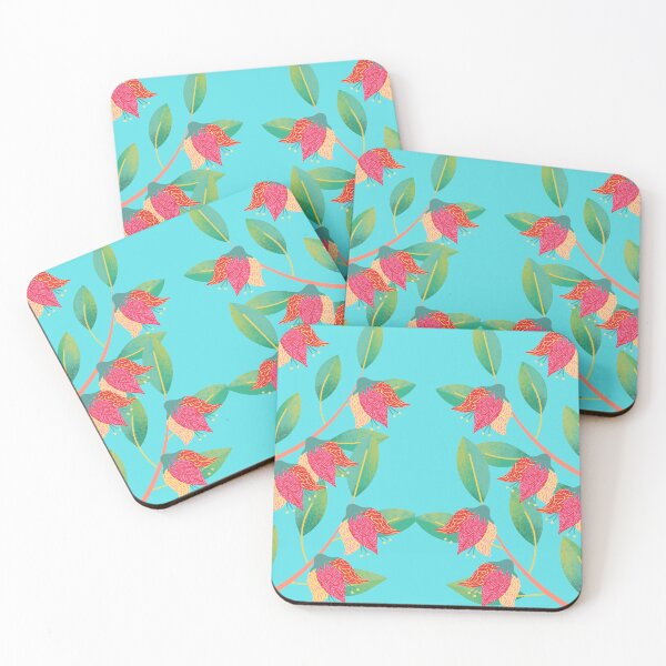 Item preview, spring red flowers blossoming through green leaves  designed and sold by Myriam-BR.