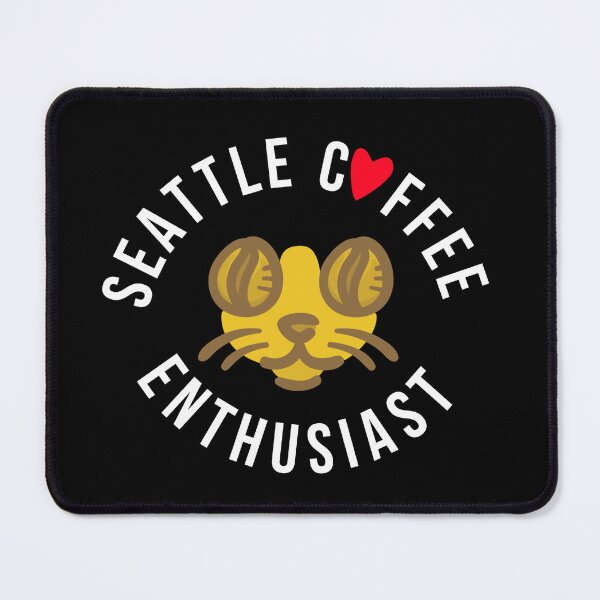 Item preview, Seattle Coffee Enthusiast Cat Bean Eyes designed and sold by Mompreneur and Daughter.