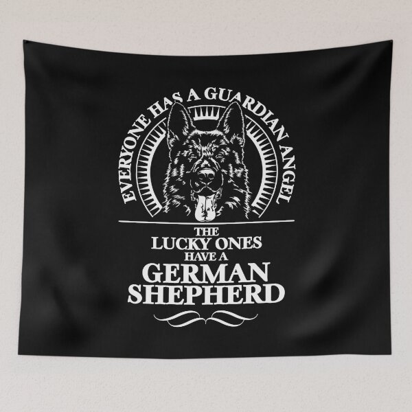 Item preview, German Shepherd Guardian Angel dog quote designed and sold by dogarts.
