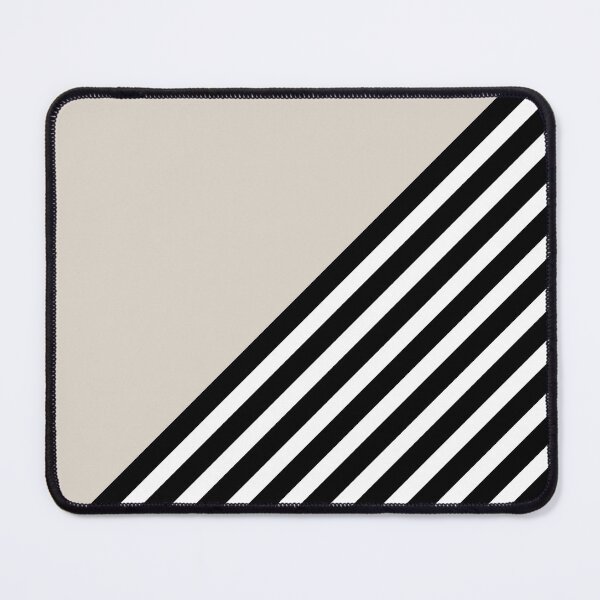 Item preview, Geometric Art Color Block and Stripes in Ivory, Black and White designed and sold by meggydesigns.