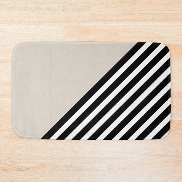 Artikelvorschau, Geometric Art Color Block and Stripes in Ivory, Black and White entworfen und verkauft von meggydesigns.