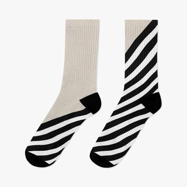 Item preview, Geometric Art Color Block and Stripes in Ivory, Black and White designed and sold by meggydesigns.