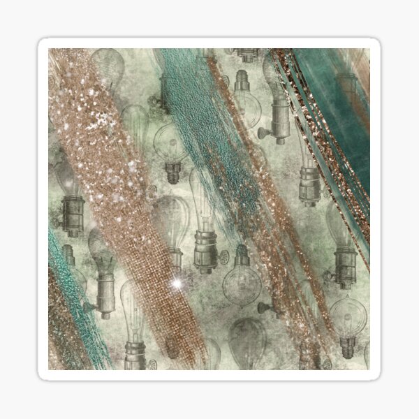 Item preview, Vintage Steampunk Glam Teal Grunge Edison Bulbs designed and sold by ChicoryJunction.