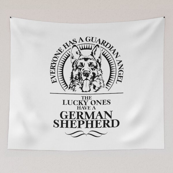 Item preview, German Shepherd Guardian Angel dog quote designed and sold by dogarts.