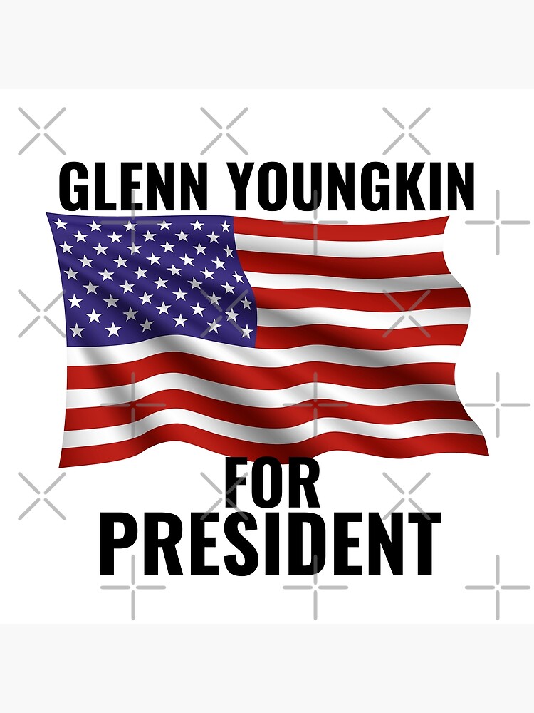 "American Flag Glenn Youngkin For President 2024" Poster for Sale by