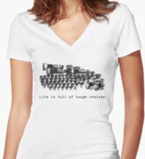 Choices Women's Fitted V-Neck T-Shirt