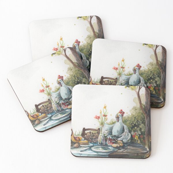 Item preview, chicken on a picnic designed and sold by Daria Berndt.