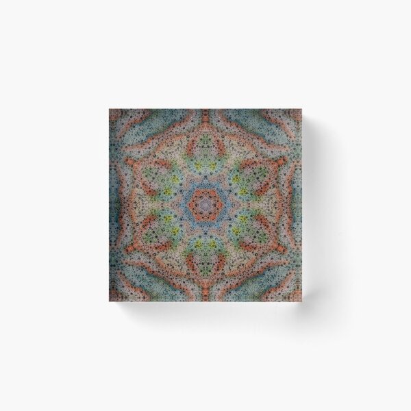 Rainbow Psychedelic Bubbles Acrylic Block